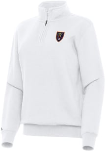 Antigua Real Salt Lake Womens White Victory Qtr Zip