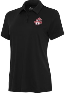 Antigua Toronto FC Womens Black Reprocess Recycled Short Sleeve Polo Shirt