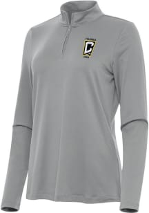 Antigua Columbus Crew Womens Grey Reprocess Recycled Qtr Zip