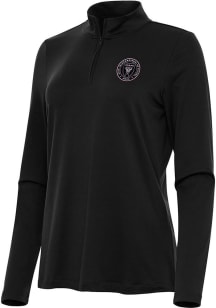 Antigua Inter Miami CF Womens Black Reprocess Recycled Qtr Zip