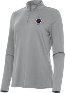 Antigua New England Revolution Womens Grey Reprocess Recycled Qtr Zip