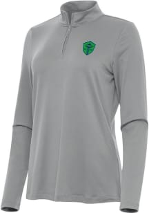 Antigua Seattle Sounders FC Womens Grey Reprocess Recycled Qtr Zip
