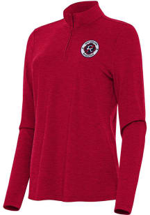 Antigua New England Revolution Womens Red Bright Qtr Zip