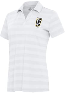 Antigua Columbus Crew Womens White Tunnel Short Sleeve Polo Shirt