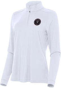 Antigua Inter Miami CF Womens White Intent Qtr Zip