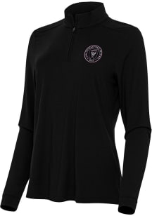 Antigua Inter Miami CF Womens Black Intent Qtr Zip