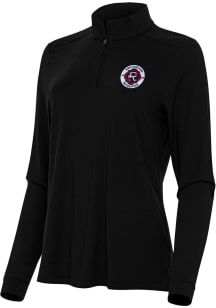Antigua New England Revolution Womens Black Intent Qtr Zip
