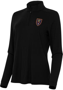 Antigua Real Salt Lake Womens Black Intent Qtr Zip