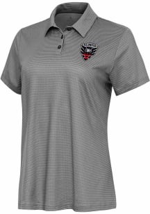 Antigua DC United Womens White Rings Short Sleeve Polo Shirt