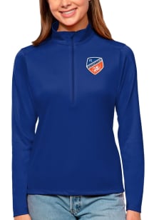 Antigua FC Cincinnati Womens Blue Tribute Qtr Zip Pullover