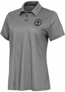 Antigua Philadelphia Union Womens White Rings Short Sleeve Polo Shirt