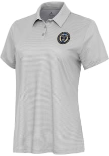 Antigua Philadelphia Union Womens White Rings Short Sleeve Polo Shirt
