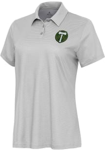 Antigua Portland Timbers Womens White Rings Short Sleeve Polo Shirt