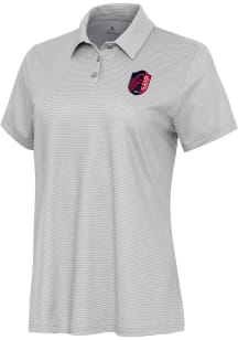 Antigua St Louis City SC Womens White Rings Short Sleeve Polo Shirt