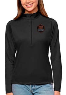 Antigua Houston Dynamo Womens Black Tribute Qtr Zip Pullover