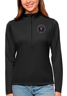 Antigua Inter Miami CF Womens Black Tribute Qtr Zip Pullover