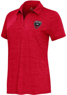 Antigua DC United Womens Red Layout Short Sleeve Polo Shirt