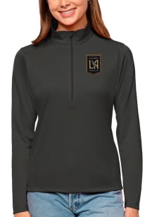 Antigua Los Angeles FC Womens Grey Tribute Qtr Zip Pullover