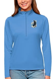 Antigua Minnesota United FC Womens Blue Tribute Qtr Zip Pullover