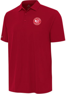 Antigua Atlanta Hawks Mens Red Era Short Sleeve Polo