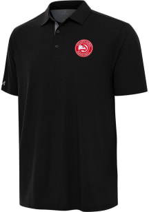 Antigua Atlanta Hawks Mens Black Era Short Sleeve Polo