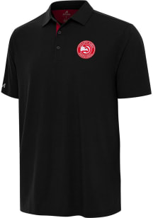 Antigua Atlanta Hawks Mens Black Era Short Sleeve Polo