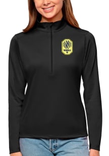 Antigua Nashville SC Womens Black Tribute Qtr Zip Pullover