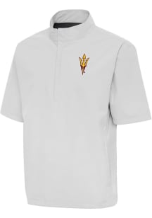 Antigua Arizona State Sun Devils Mens Grey Brisk Short Sleeve Jacket