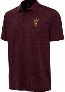 Antigua Arizona State Sun Devils Mens Maroon Layout Short Sleeve Polo