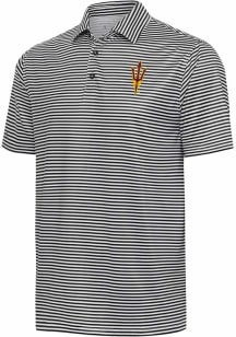 Antigua Arizona State Sun Devils Mens Black Skills Short Sleeve Polo