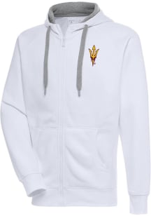 Antigua Arizona State Sun Devils Mens White Victory Long Sleeve Full Zip Jacket
