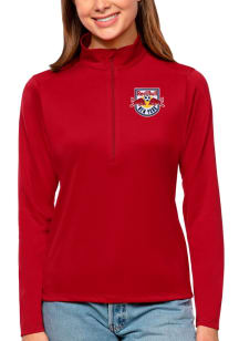 Antigua New York Red Bulls Womens Red Tribute Qtr Zip Pullover