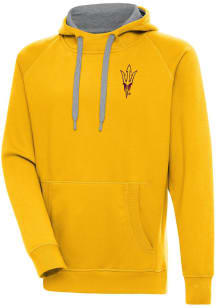 Antigua Arizona State Sun Devils Mens Gold Victory Long Sleeve Hoodie