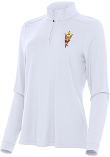 Antigua Arizona State Sun Devils Womens White Intent Qtr Zip