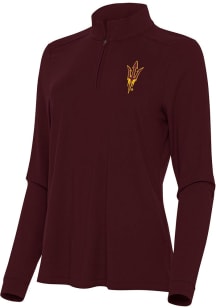 Antigua Arizona State Sun Devils Womens Maroon Intent Qtr Zip