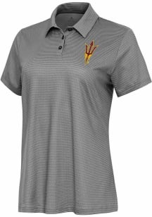 Antigua Arizona State Sun Devils Womens White Rings Short Sleeve Polo Shirt