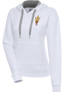 Antigua Arizona State Sun Devils Womens White Victory Hooded Sweatshirt