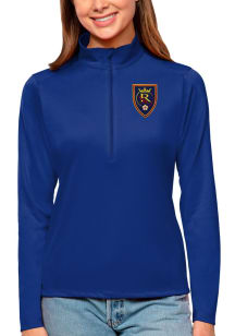Antigua Real Salt Lake Womens Blue Tribute Qtr Zip Pullover