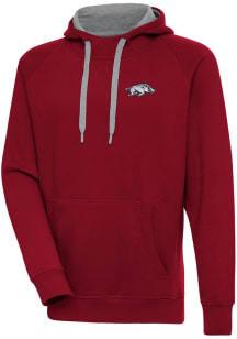 Antigua Arkansas Razorbacks Mens Cardinal Victory Long Sleeve Hoodie