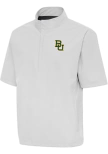 Antigua Baylor Bears Mens Grey Brisk Short Sleeve Jacket