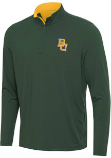 Antigua Baylor Bears Mens Green Content Long Sleeve Qtr Zip Pullover