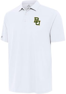 Antigua Baylor Bears Mens White Era Short Sleeve Polo
