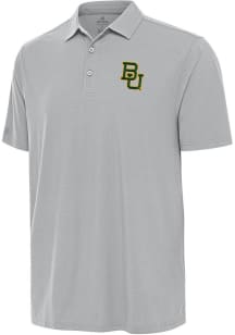 Antigua Baylor Bears Mens Grey Era Short Sleeve Polo