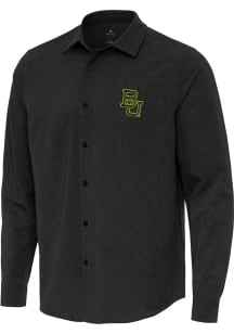 Antigua Baylor Bears Mens Black Exposure Long Sleeve Dress Shirt