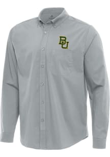 Antigua Baylor Bears Mens Grey Flight Long Sleeve Dress Shirt