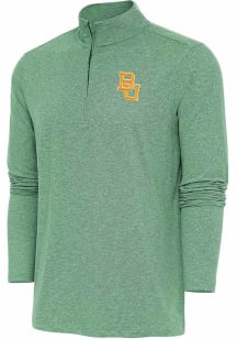 Antigua Baylor Bears Mens Green Hunk Long Sleeve Qtr Zip Pullover