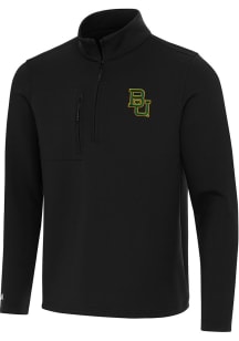Antigua Baylor Bears Mens Black Insider Long Sleeve Qtr Zip Pullover