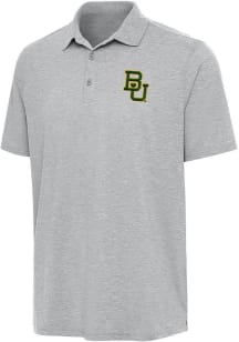 Antigua Baylor Bears Mens Grey Par 3 Short Sleeve Polo
