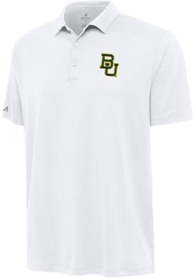 Antigua Baylor Bears Mens White Reprocess Recycled Short Sleeve Polo