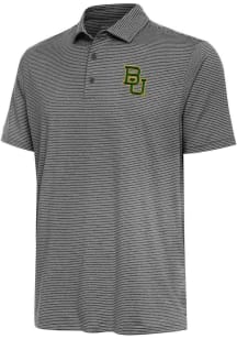 Antigua Baylor Bears Mens Black Scheme Short Sleeve Polo